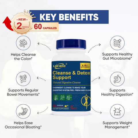 Cleanse & Detox Capsule With Senna Leaf Supports Digestive Health 60