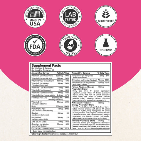 NuBest Women’s Multi - Women’s Vitality & Well-Being, 60 Vegan